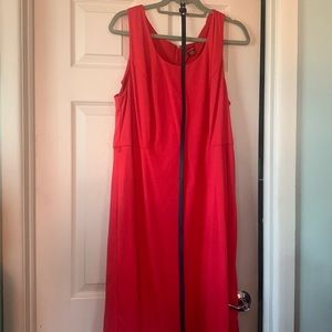 Merona XXL Red Dress with Navy belt